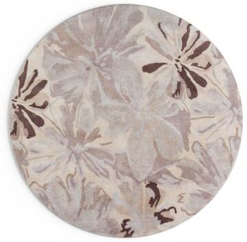 Livabliss Handmade Putty Transitional Floral Wool Area Rug