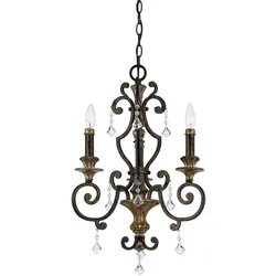 Kronleuchter Hängelampe Deckenlampe Esszimmerleuchte Stahl Kristalle D 45,7 cm