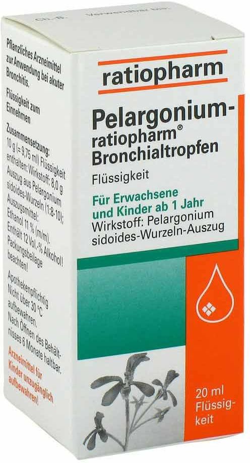 Pelargonium-ratiopharm Bronchialtropfen 20ml