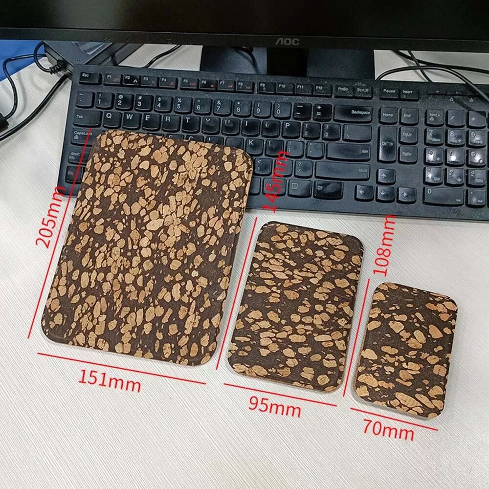 INF Tisch-Klappspiegel aus Kork und Kaffeesatz – Mit natürlichem Kaffeeduft L