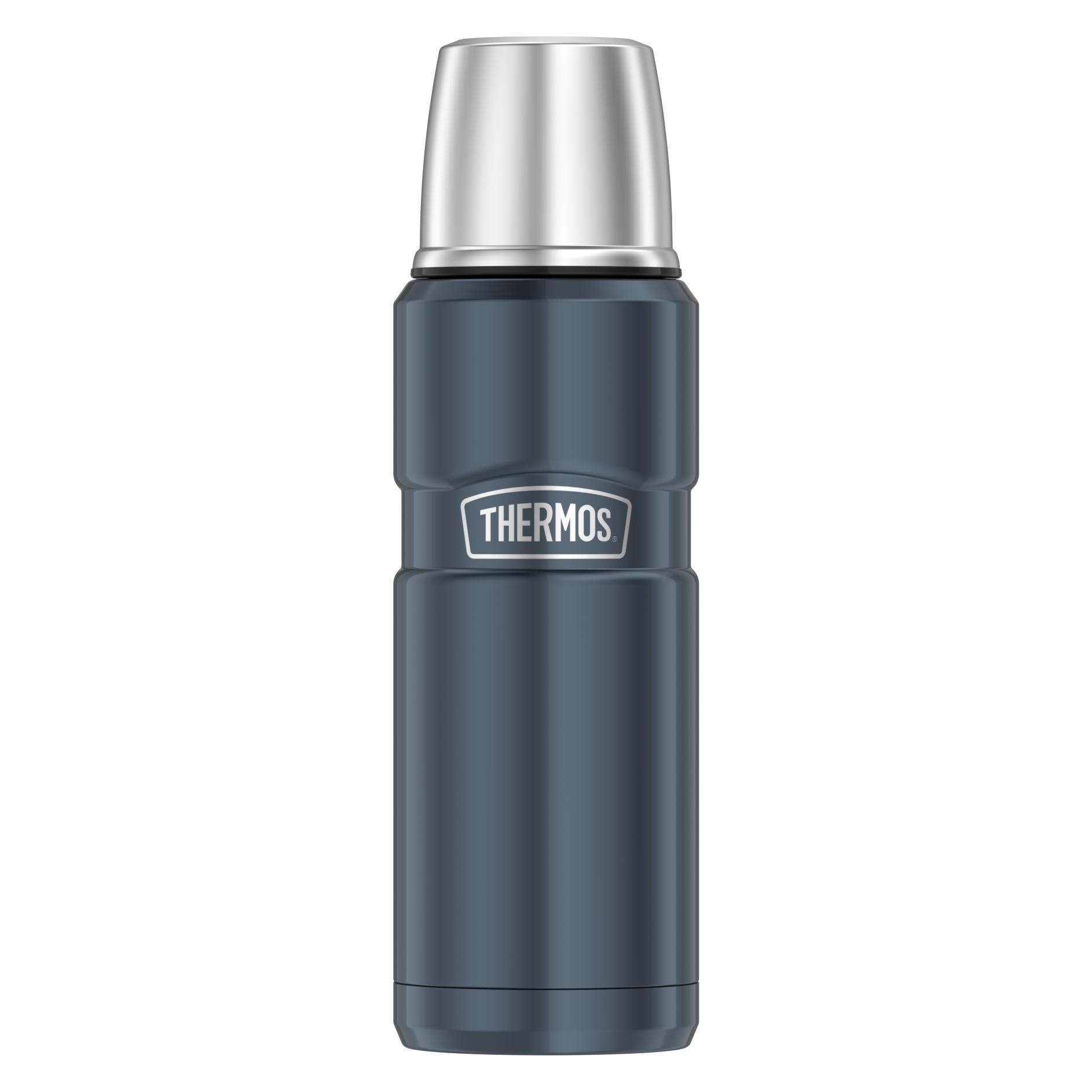 Thermos Isolierflasche STAINLESS KING, 0,47 Liter, eisgrau doppelwandiger Edelstahl mit Vakuumisolierung (0.47 l) (4003.336.047)