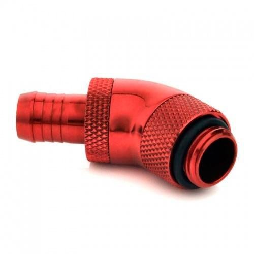 BitsPower Anschluss 45 Grad G1/4 Zoll AG auf 10mm ID - drehbar, rot