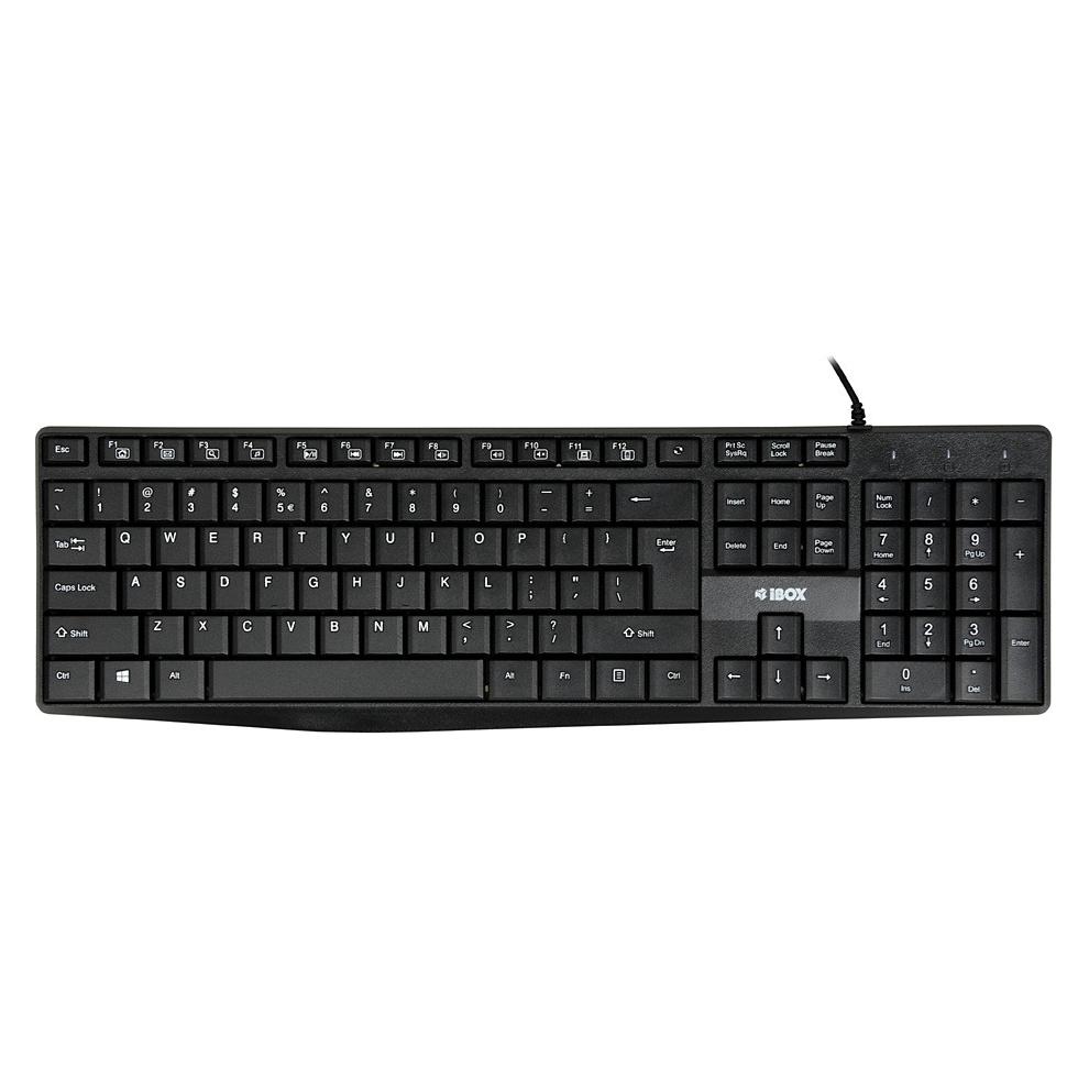 iBox Eris USB-Tastatur schwarz (US, Kabelgebunden) (IKC2010B)