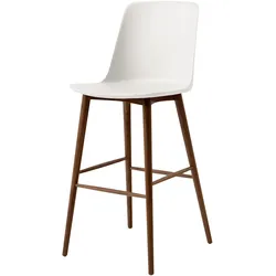 &Tradition Rely HW133 Barhocker, höhe 75 cm, walnuss / weiß