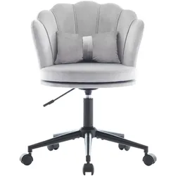 Drehstuhl mit blütenblattförmiger Rückenlehne 55x62x73 cm – elegantes Design und hohe Benutzerfreundlichkeit Grau