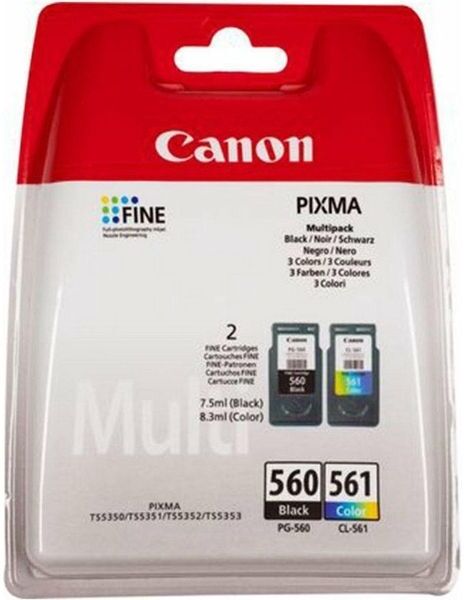 Canon PG-560 / CL-561 - Noir + 3 couleurs - Cartouche d'encre - Multipack