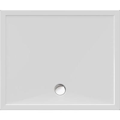 Schröder Viereck Duschwanne Deepstone E 120x100x2 cm weiß, Mineralguss
