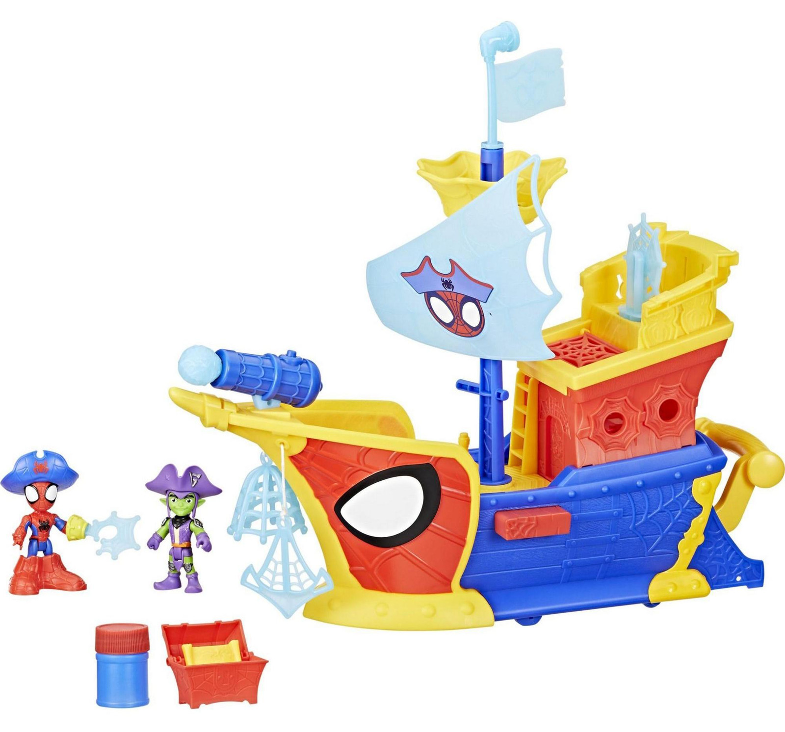 Marvel Spidey and his Amazing Friends Spidey Pirate Ship Bubbles and Water-Webs Hasbro