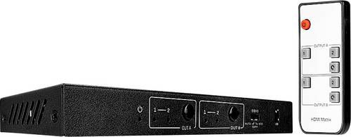 LINDY 2x2 HDMI 18G Matrix Switch 2+2 Port HDMI-Matrix-Switch 4096 x 2160 Pixel Schwarz