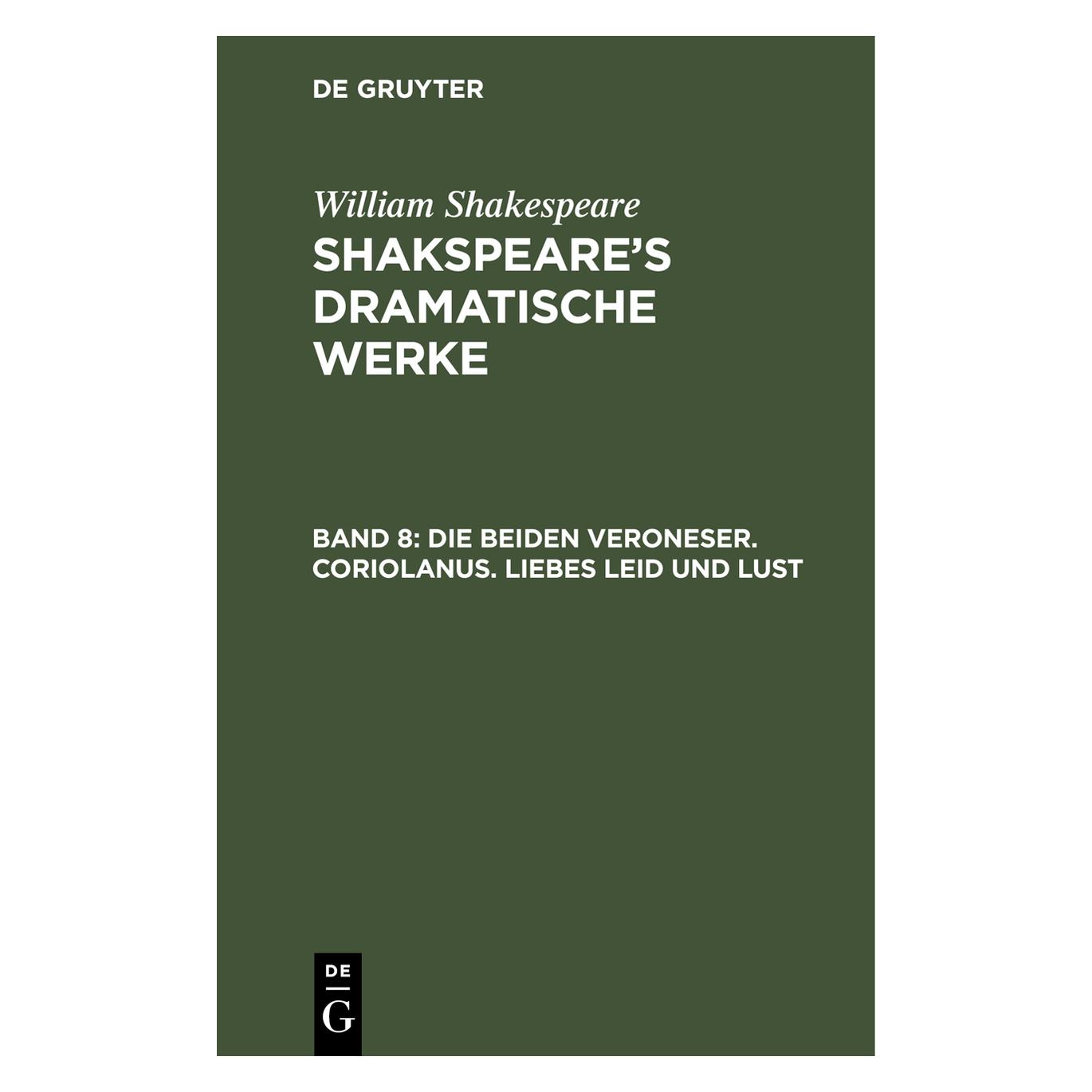 De Gruyter Shakespeare:William Shakespeare: Shaksp (Deutsch, Hardcover, William Shakespeare) (67774365)