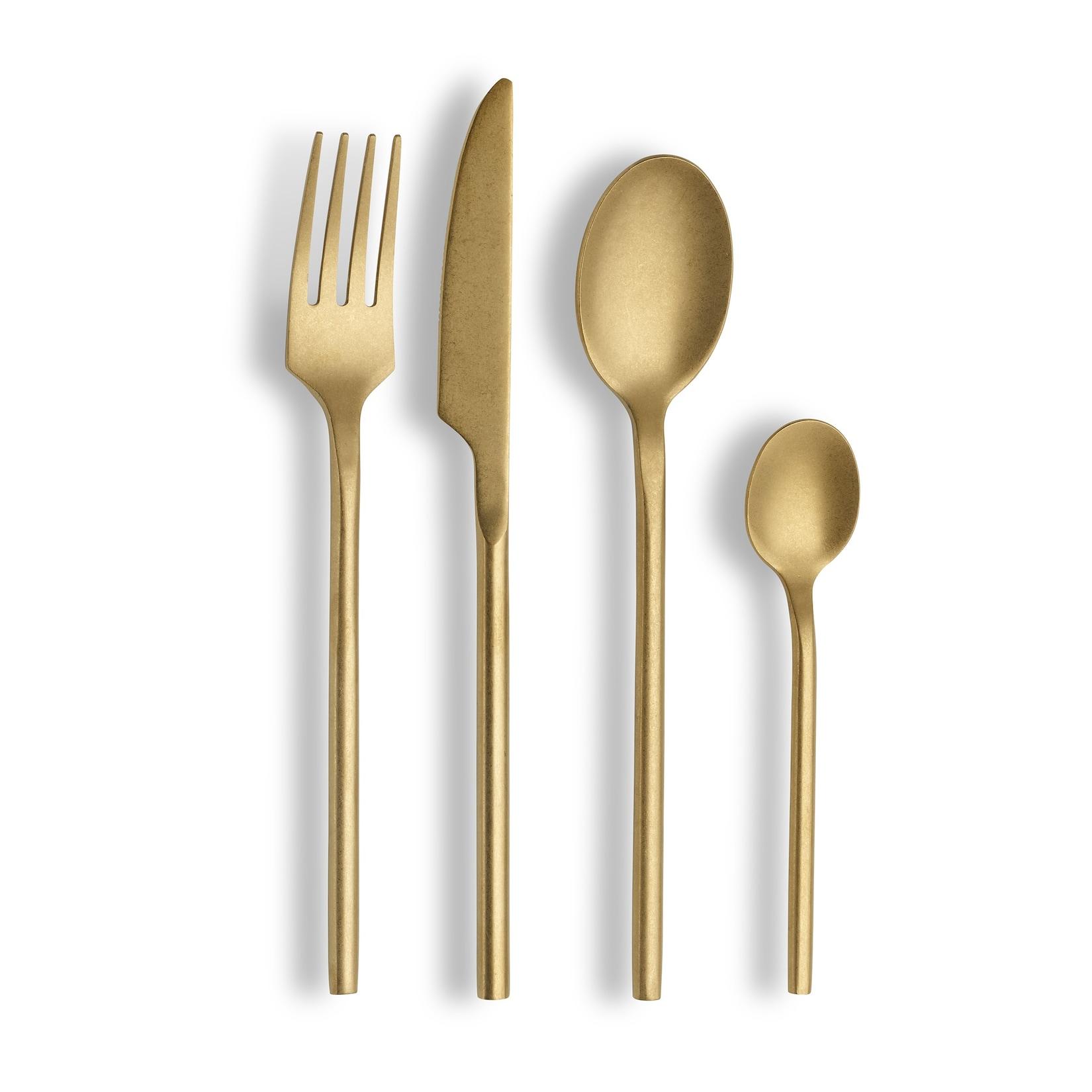 Tafelbesteck „Bari" 16tlg - stonewashed champagne
