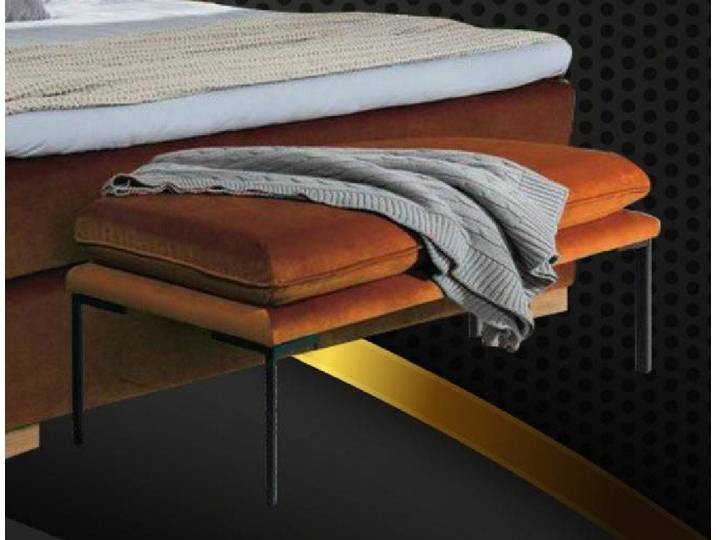 Xlmoebel Hocker Orange Sitzpuff aus hochwertigem Material mit eleganter Polsterung (Hocker, Hocker), Hergestellt in Europa