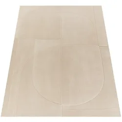 STRUKTURTEPPICH, abstrakt in 3D, Creme, 200 x 280 cm