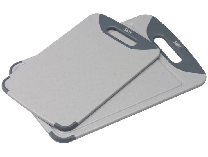 Schneidebrett SILIT 20 cm/25 cm x 32 cm/38 cm , grau, B:25cm L:38cm, Kunststoff, Schneidebretter, Schneidebrett