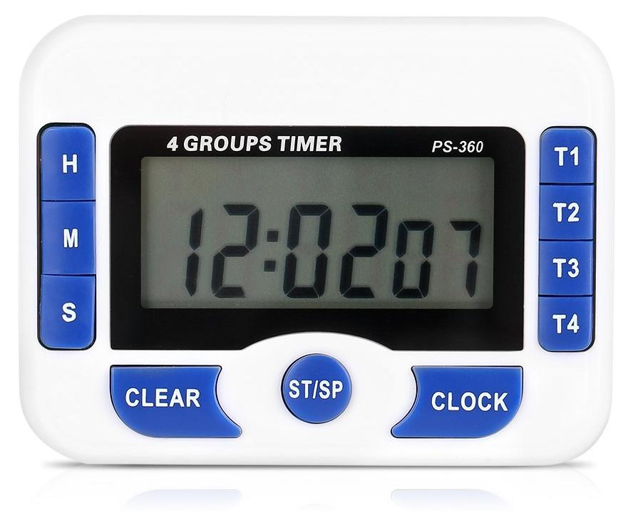 Dripio 4-kanaals digitale timer met magneet, wit/blauw