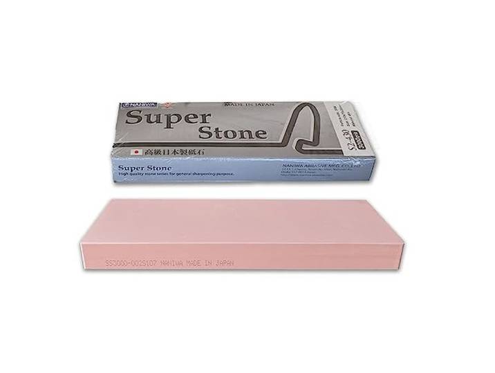 Sanelli Ambrogio, Naniwa Super Stone, professioneller Messerschärfer, Körnung #3000, ideal für die Veredelung von Messern für rohe Fische, Meeresfrüchte, Gemüse, Splash & Go, hergestellt in Japan