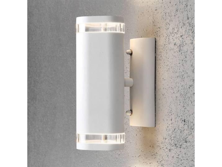 Wandlamp buiten Modena, dimbaar, wit / opaal, Aluminium, Modern, Wandlamp buiten
