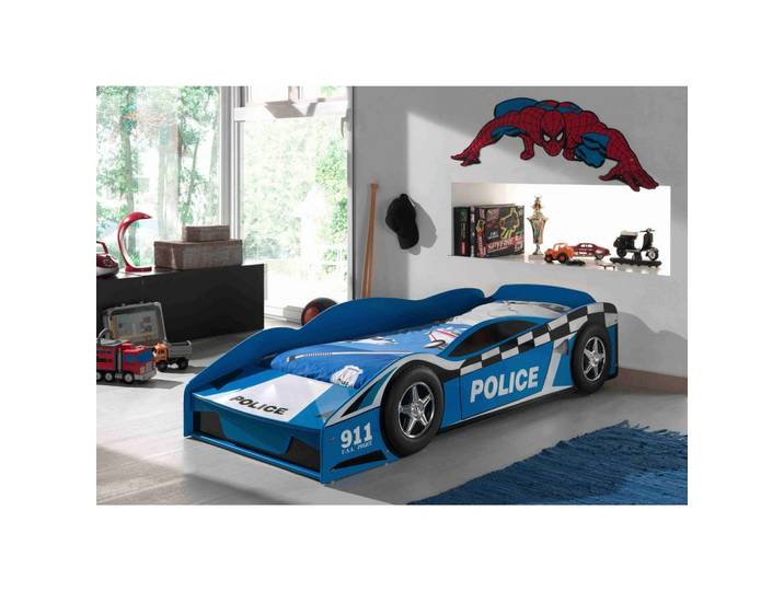 Autobett Polizei Blau