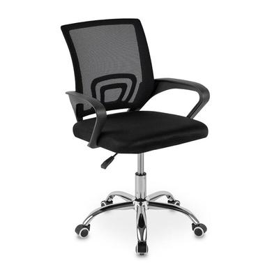 DASCK - Bürostuhl mit Netzrücken, Höhenverstellbar, Ergonomischer Drehstuhl für Schreibtisch - Verchromter Fuß