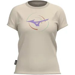 Mizuno, Damen, Sportshirt, Athletic RB (XS), Beige, Gelb