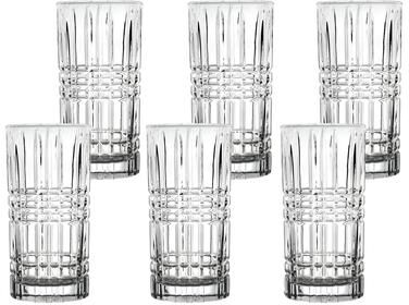 Lorren Home Trends 12 OZ Drinking Glass-Textured Cut Glass, Set of 6