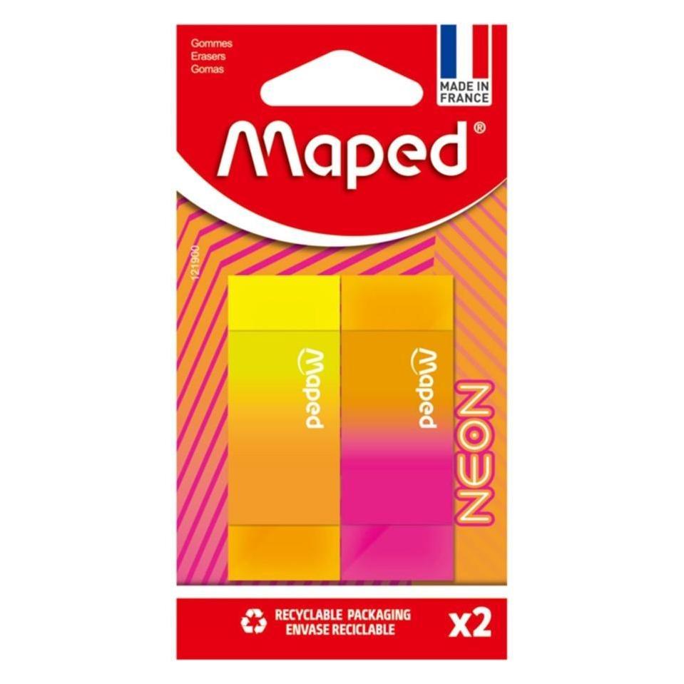 Maped Neon-Radiergummi, 2 Stück (121900)