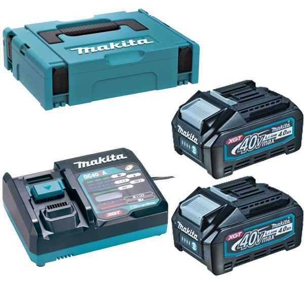 Makita XGT, Batterie- & Ladegerät-Set, Lithium-Ion (Li-Ion), 4 Ah, 40 V, Makita, Schwarz