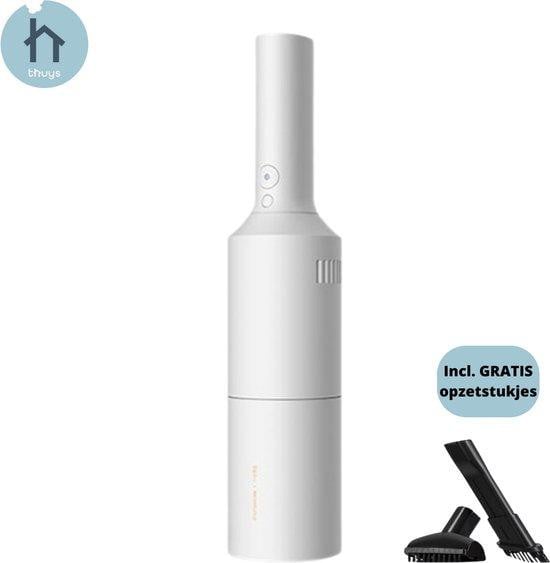 Draadloze handstofzuiger met HEPA-filter en LED-verlichting, wit
