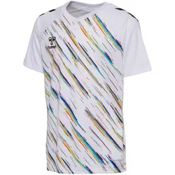 hummel, Unisex, Sportshirt, Hmlmatch Triumph Jersey S/S Kids (128), Mehrfarbig, Weiss