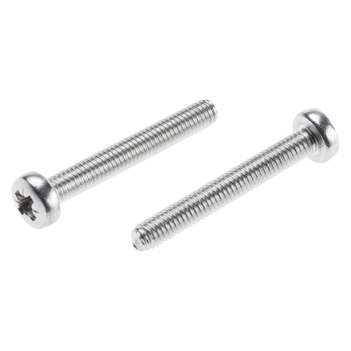 RS PRO A2 S/Steel cross pan head screw,M4x30mm (7976207)