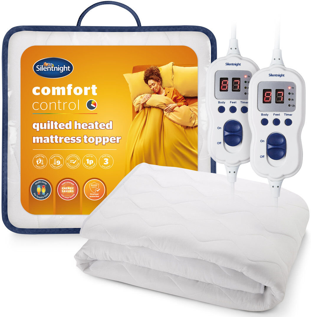 Silentnight Multi-Zone Heated Quilted Mattress Topper White Super King (6')