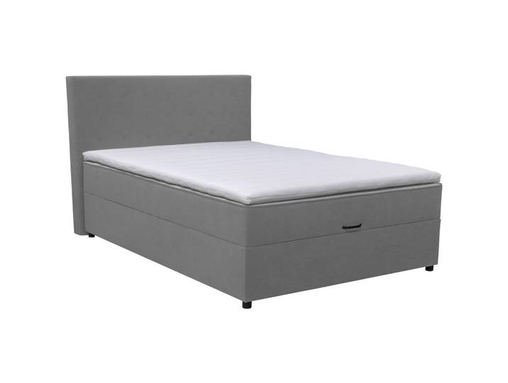 Moderano Boxbett, Grau, Kunststoff, H3, 180x200 cm, Stoffauswahl, In verschiedenen Grössen erhältlich, Schlafzimmer, Bett, Doppelbetten
