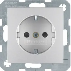 Berker Schuko-Steckd.alu matt 47231404