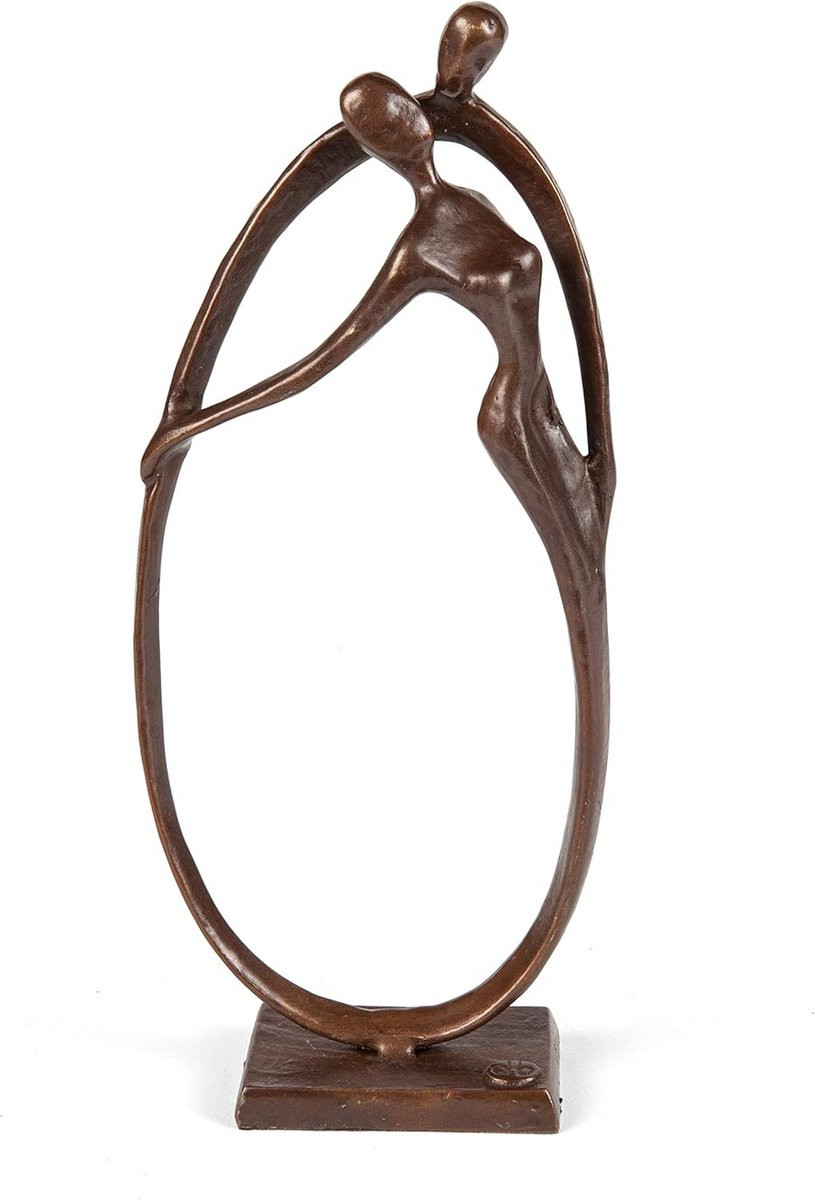 Bronzen sculptuur omhelzend paar - Elegant symbool van eeuwige liefde voor huisdecoratie