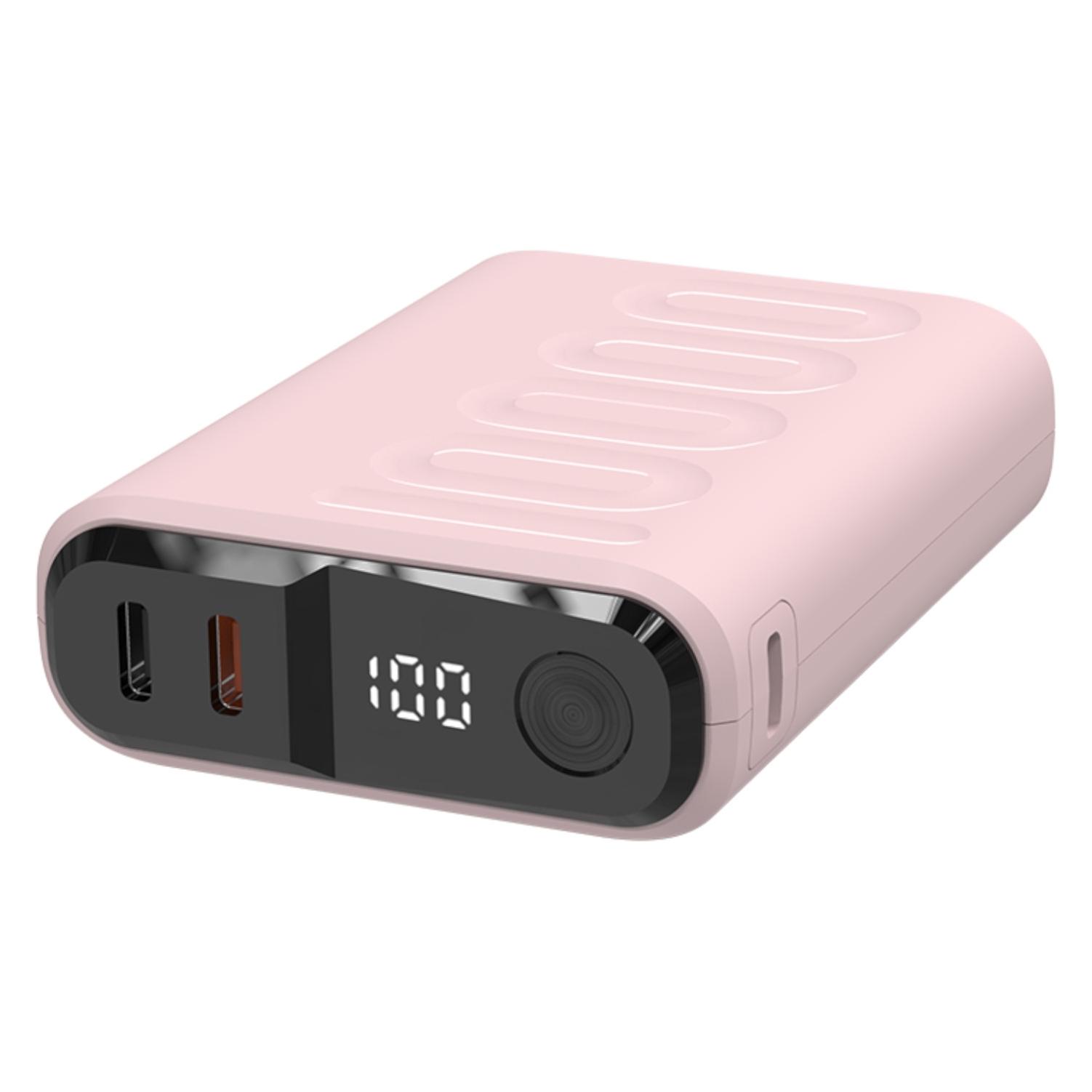RealPower Powerbank PB-10000C PD+ mit 3xType-C,Rose (10000 mAh) (458441)