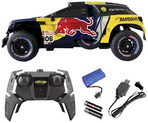 Carson Modellsport 500404311 Peugeot Rally 3008 DKR LOEB 1:16 RC Modellauto Elektro Rally