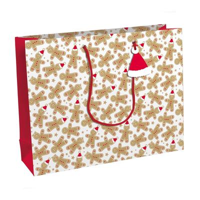 Clairefontaine 6x Geschenktasche Kraft Shopping, Lebkuchen, 37,3x11,8x27 ,5cm - Weiß X-30894-6C