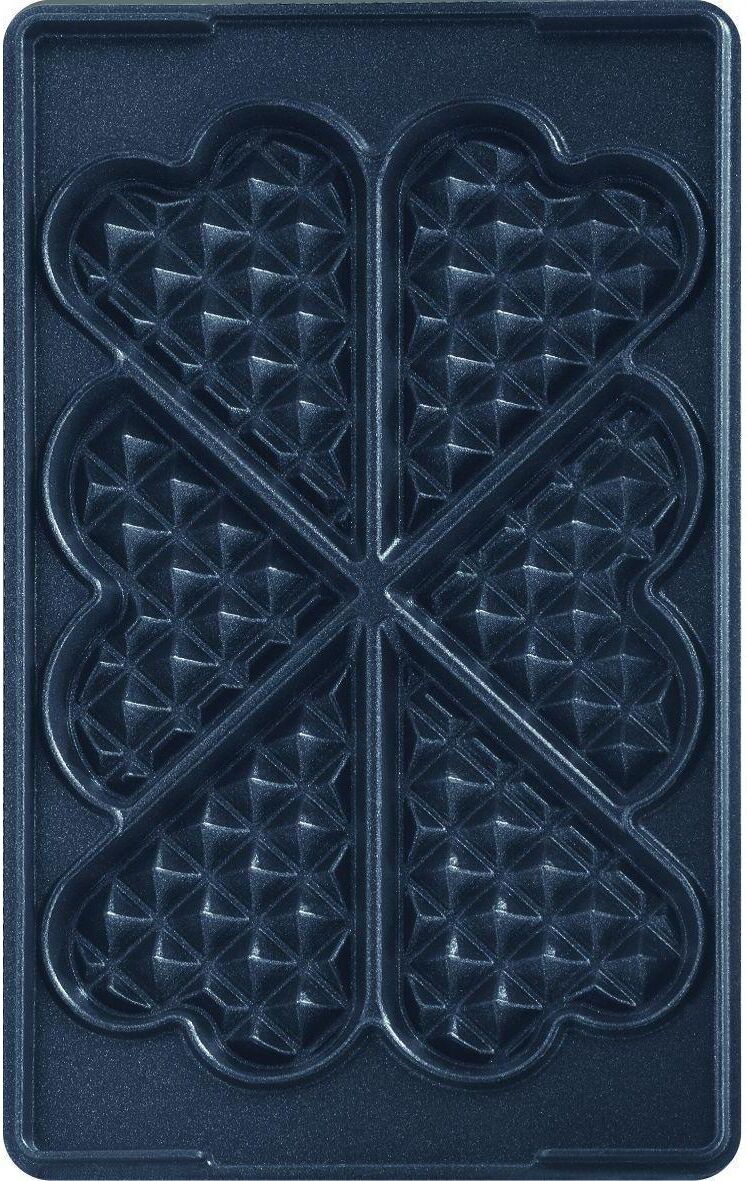 Backblech TEFAL "Snack Coll. Herzwaffeln", schwarz, B:22,6cm T:13,2cm, Aluminium, Backbleche, Backblech schwarz B/H/T: 22,6cm x 13,2cm