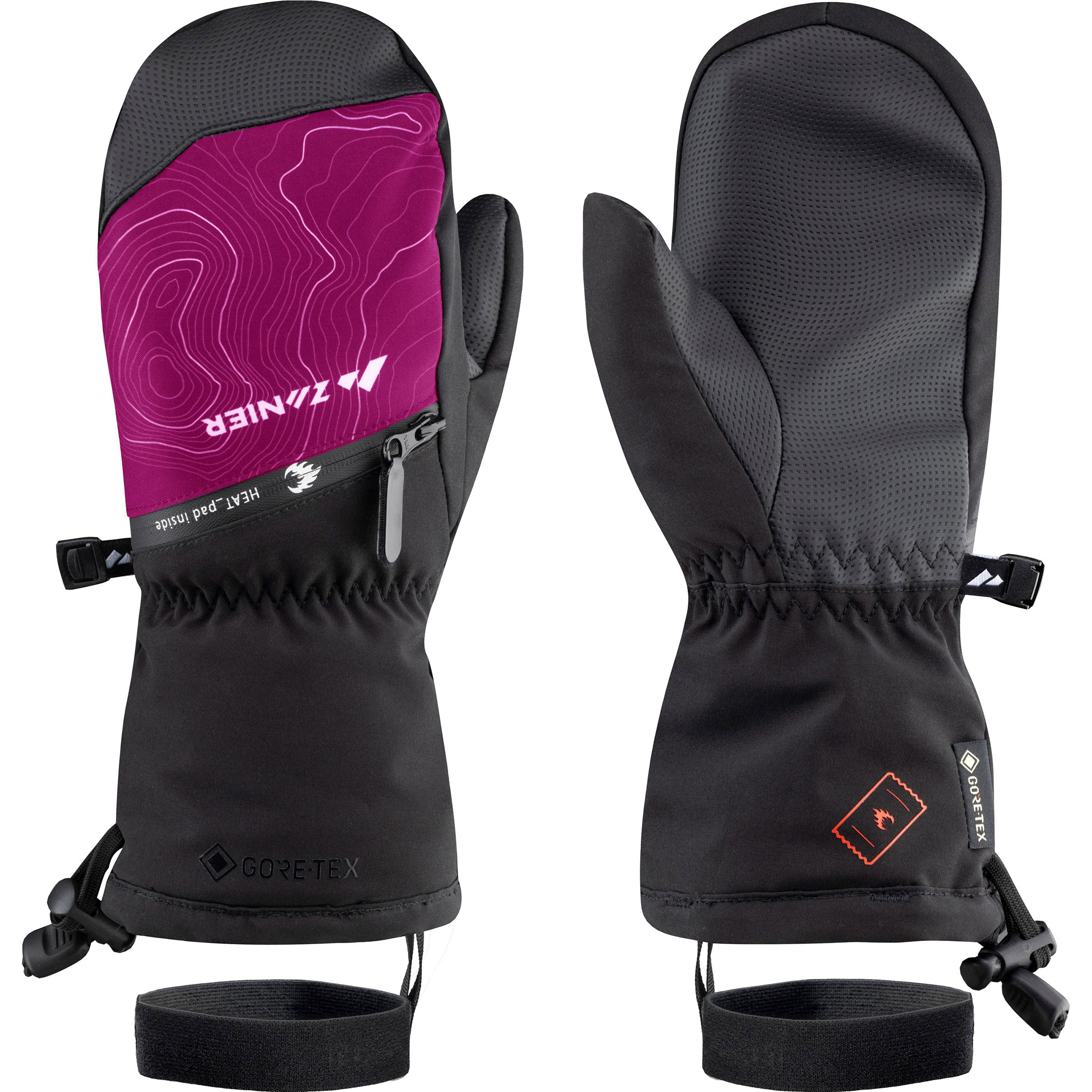 Zanier Gloves Heat Pads GTX Kinder Skihandschuhe schwarz Größe 5 Skifahren | Lifestyle Elastisch Wasserabweisend