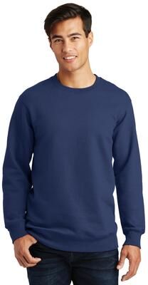 Port & Company PC850 Fan Favorite Fleece Crewneck Sweatshirt in Team Navy Blue size 3XL   Cotton/Polyester Blend