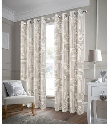 RT Designer Collection Ashton Geometric Privacy Window Curtain Panel