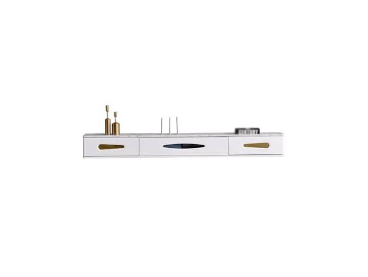 DFHS46JK Multimedia-Möbel Wandmontierter TV-Schrank mit 2 Schubladen for Wohnzimmer, Büro für das Wohnzimmer(Weiß,120x24x20cm)