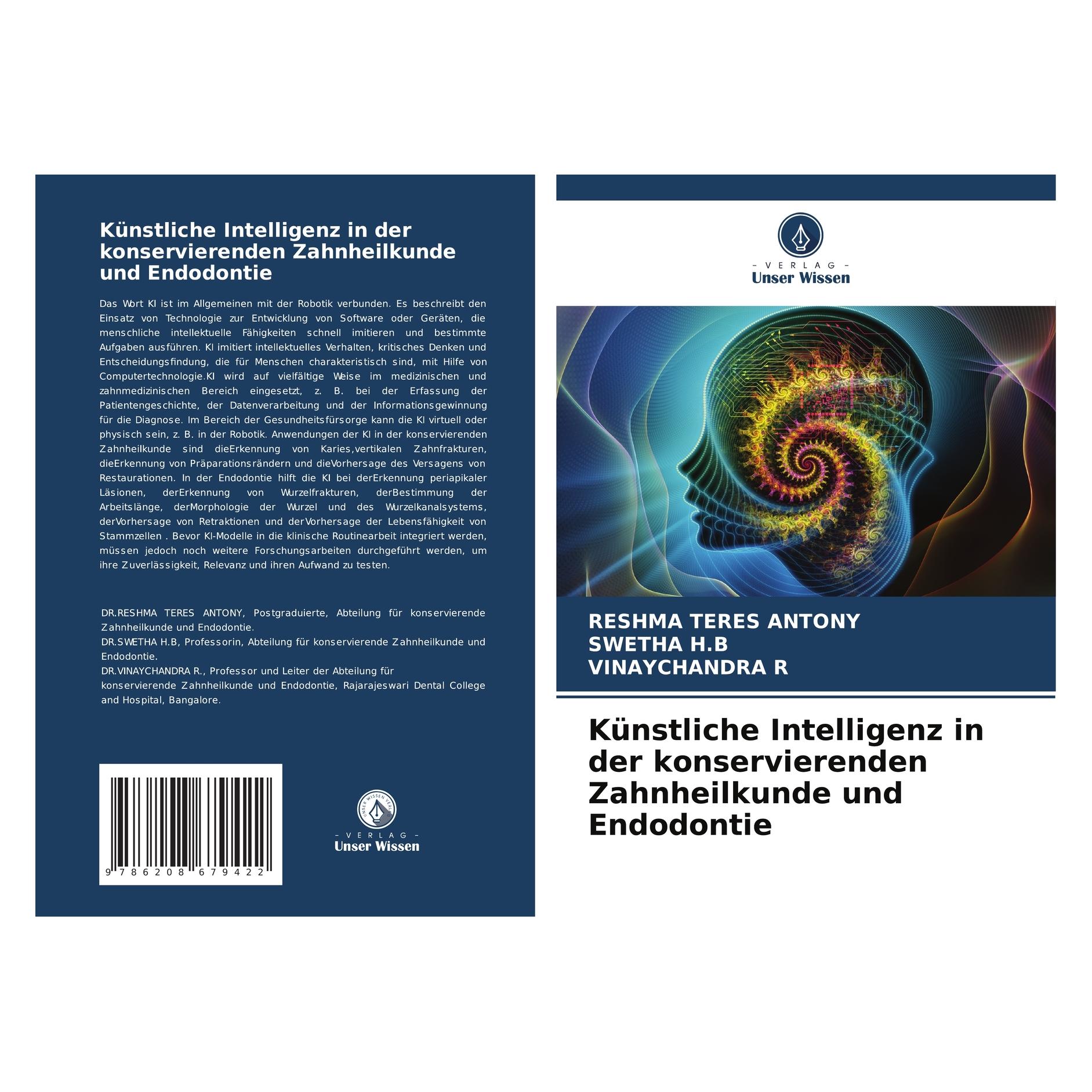 Bod Künstliche Intelligenz in der konservierenden Zahnheilkunde und Endodontie (Deutsch, Softcover, RESHMA TERES ANTONY, SWETHA H B, Vinaychandra R) (57212040)