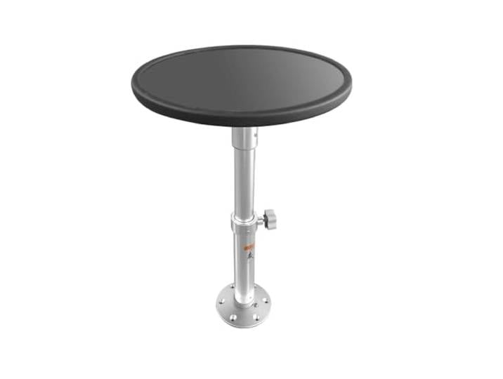 Verstellbarer Wohnmobil-Esstisch mit Aluminiumsockel und 55 Pfund Tragkraft For den Einsatz auf Wohnmobilen, Booten und im Meer(46x46cm)