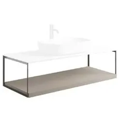 Fiora Beistellmöbel in Metallstruktur und Boden H250 Liso 797x502x250 ULMEME2502