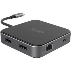 Acer 7-in-1 USB 4 Dongle (USB-C, 7 Ports), Dockingstation + USB Hub, Schwarz