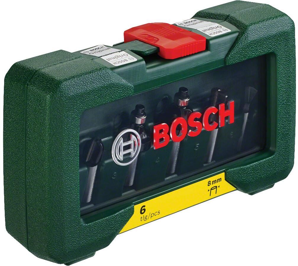 Fräser-Set BOSCH "HM 8 mm 6-teilig", grün, Fräsköpfe, Fräser-Set grün Einheitsgröße