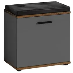 byLIVING Sitzbank JAKOB, Breite 48,5 cm, Old Wood /anthrazit, Sitzkissen