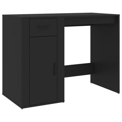 Helloshop26 - Schreibtisch Tisch Arbeitsplatz Computermöbel Arbeitszimmer 100 x 49 x 75 cm schwarzes Holzwerkstoff 02_0023883