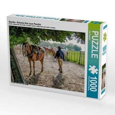 CALVENDO Puzzle Gaucho - Estancia San Juan Poriahú | 1000 Teile Lege-Größe 64x48cm Foto-Puzzle für glückliche Stunden